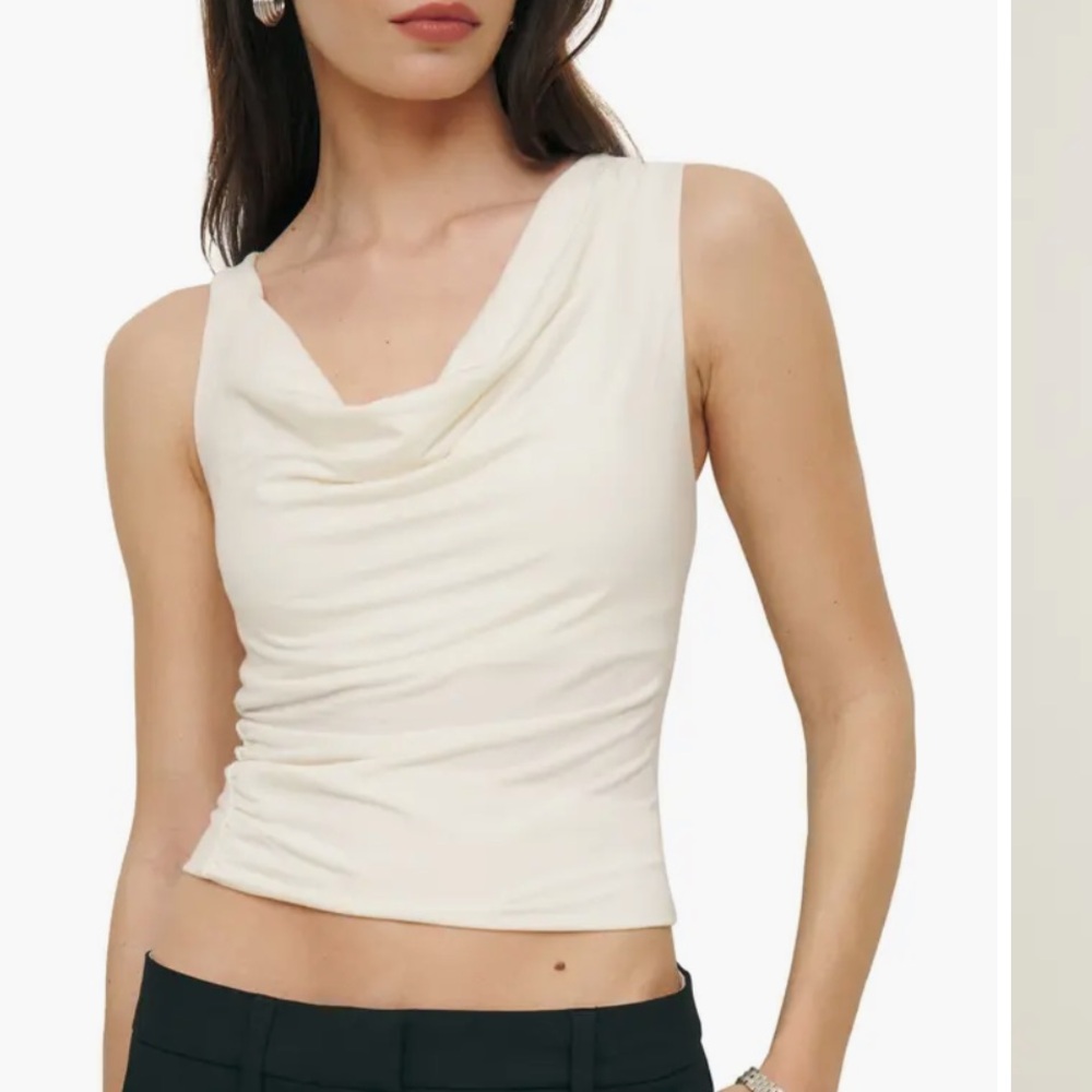 Reformation Darla Stretch Organic Cotton Knit Top